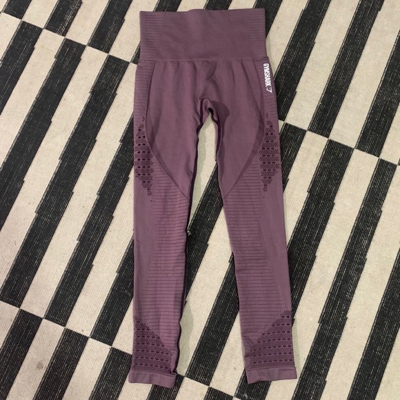 GYMSHARK Women’s Purple Wash Energy Seamless Leggings Small - Picture 3 of 12